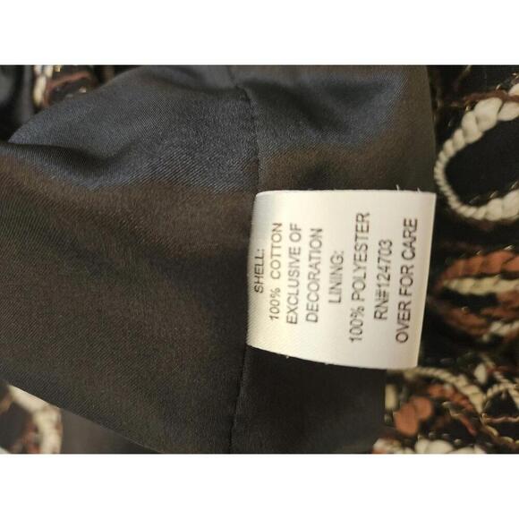 Y2K Joni B. XL black with string accents cotton jacket/blazer - Picture 5 of 6